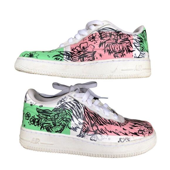 Custom Air Force 1 Low 'Tiger Print' Size 6 - Picture 7 of 16